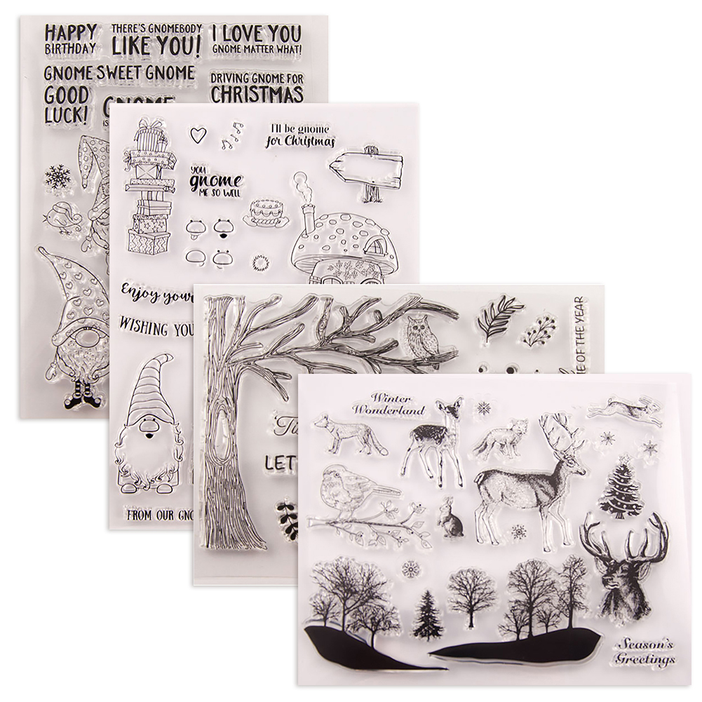 Clear Stamps,Vintage Plants and Flowers Silicone Rubber Stamps, Small Clear  Stamps for Card Making Decoration and DIY Scrapbooking A0020 